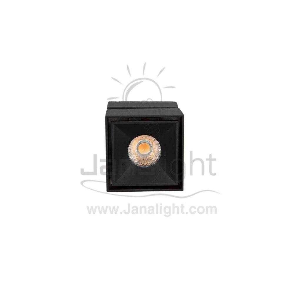 سبوت لايت سلندر12 وات مفرد اسود وورم مربع متحرك AC85 1S cylinder downlight Square Moving black worm 12w